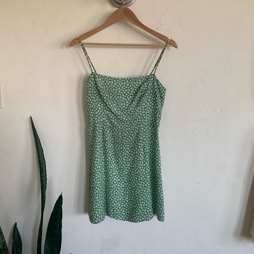 Reformation Preston mini dress in green floral